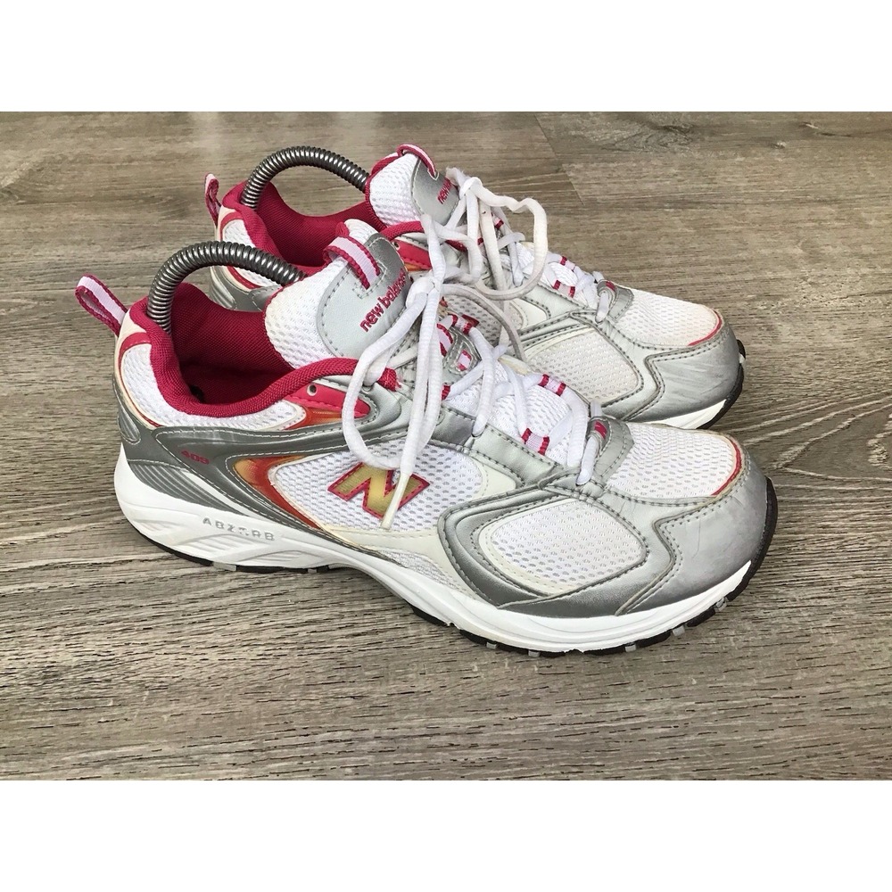 New Balance 409 Womens 9.5 Running Shoe Silver White Pink CW409SR Sneakers